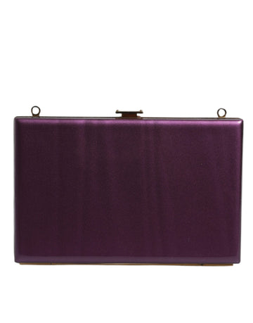 Purple Leather Clutch Evening Crossbody Bag