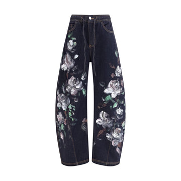 Floral print Jeans