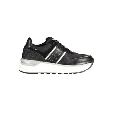 Black Polyester Sneaker