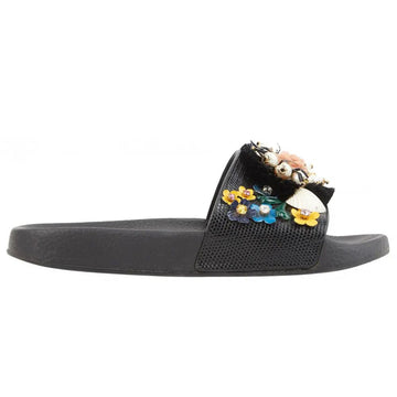 Black Cotton Sandal