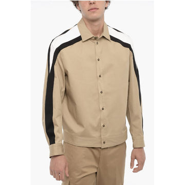 Cotton Overshirt with Contrast Side Bands
