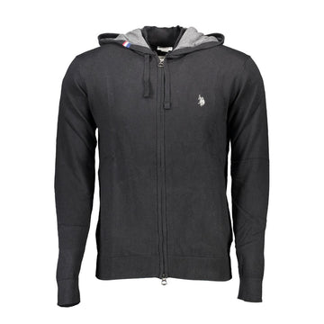 Black Cotton Mens Cardigan