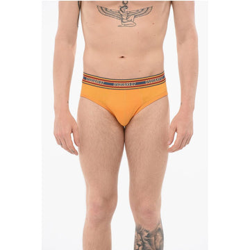 Cotton Slip With Striped Waistband