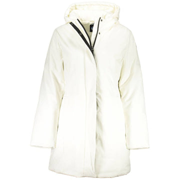 White Polyester Jackets & Coat