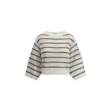 Sweater in perforated knit