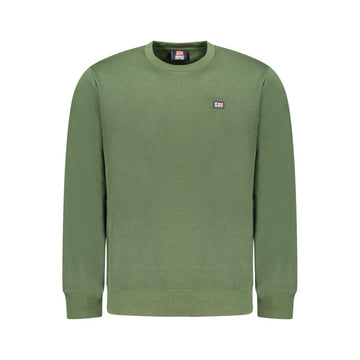 Green Cotton Men Sweater