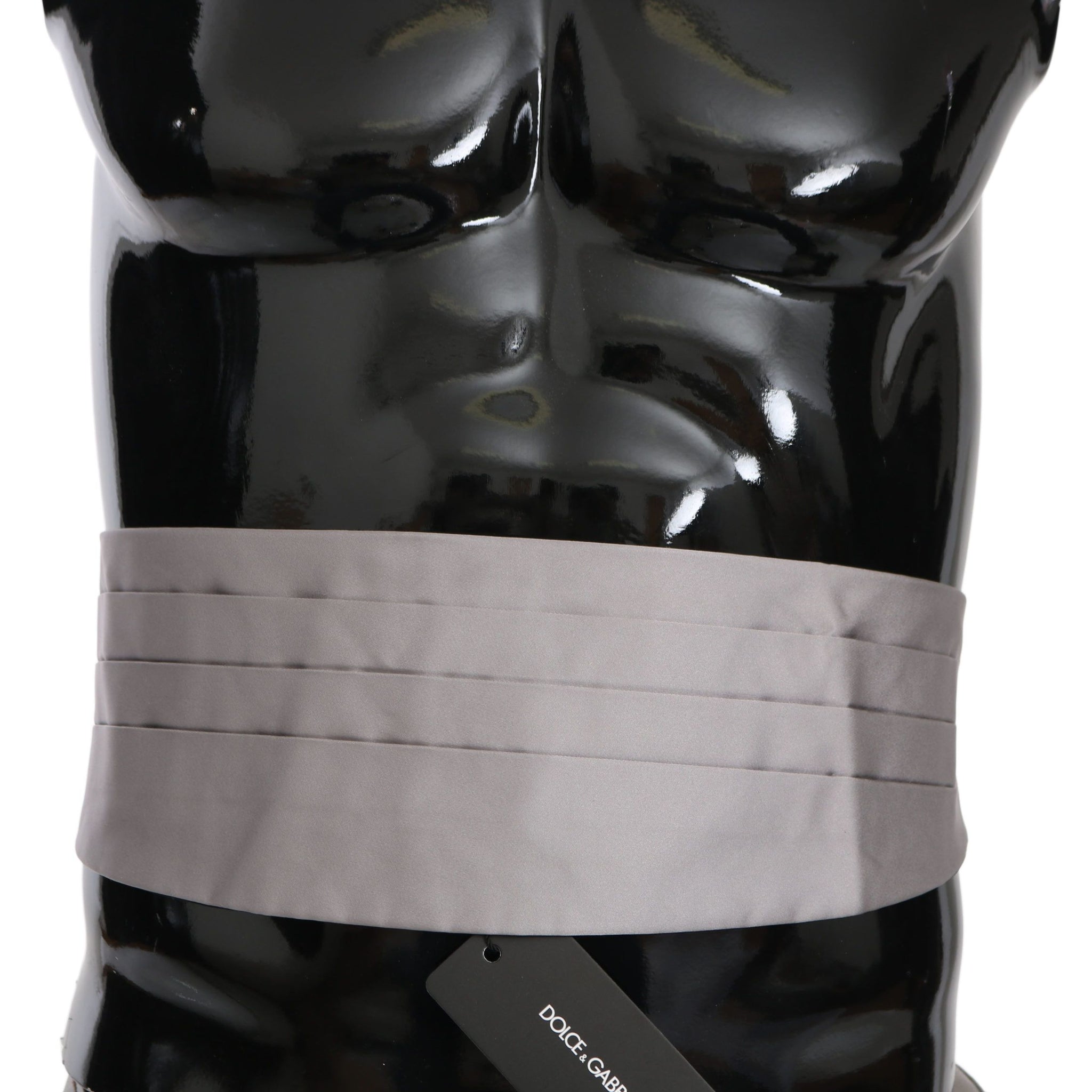 Gray Men Waist Belt 100% Silk Cummerbund