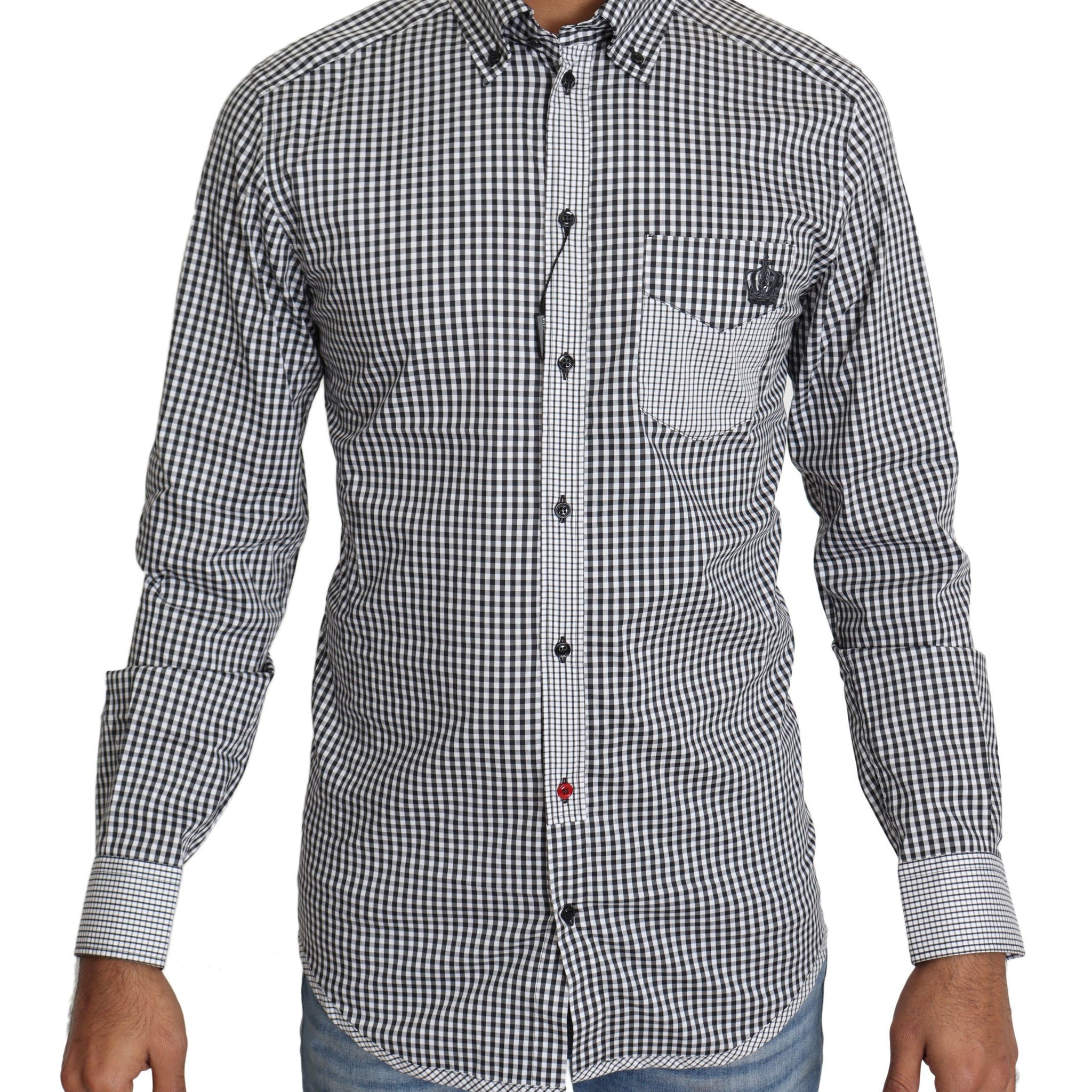 Black White Checkered Casual Shirt