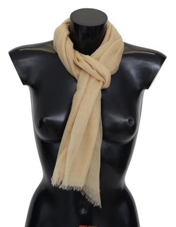 Beige Cashmere Unisex Neck Scarf