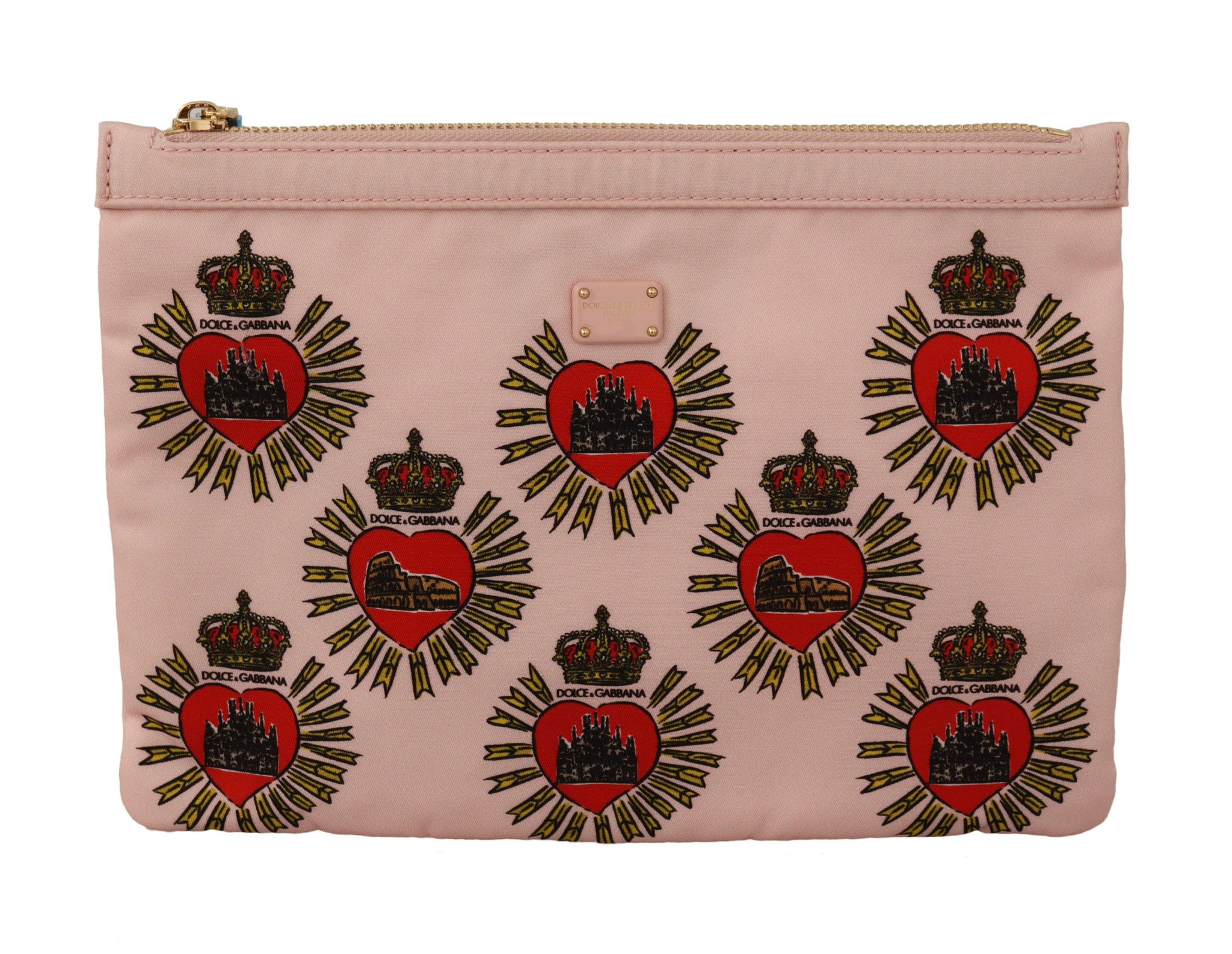 Clutch Pink D&G Logo Devotion Heart Toiletry Pouch Wallet