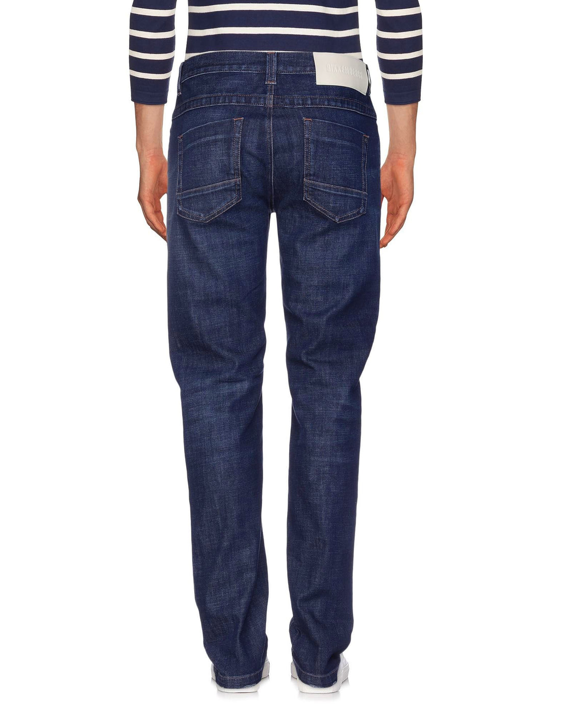 Dark Blue Cotton Men Jeans