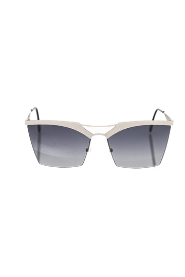 Silver Metallic Fiber Women Sunglass