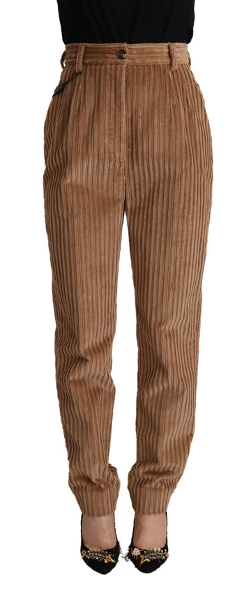 Brown Corduroy Cotton Trouser Tapered Pants
