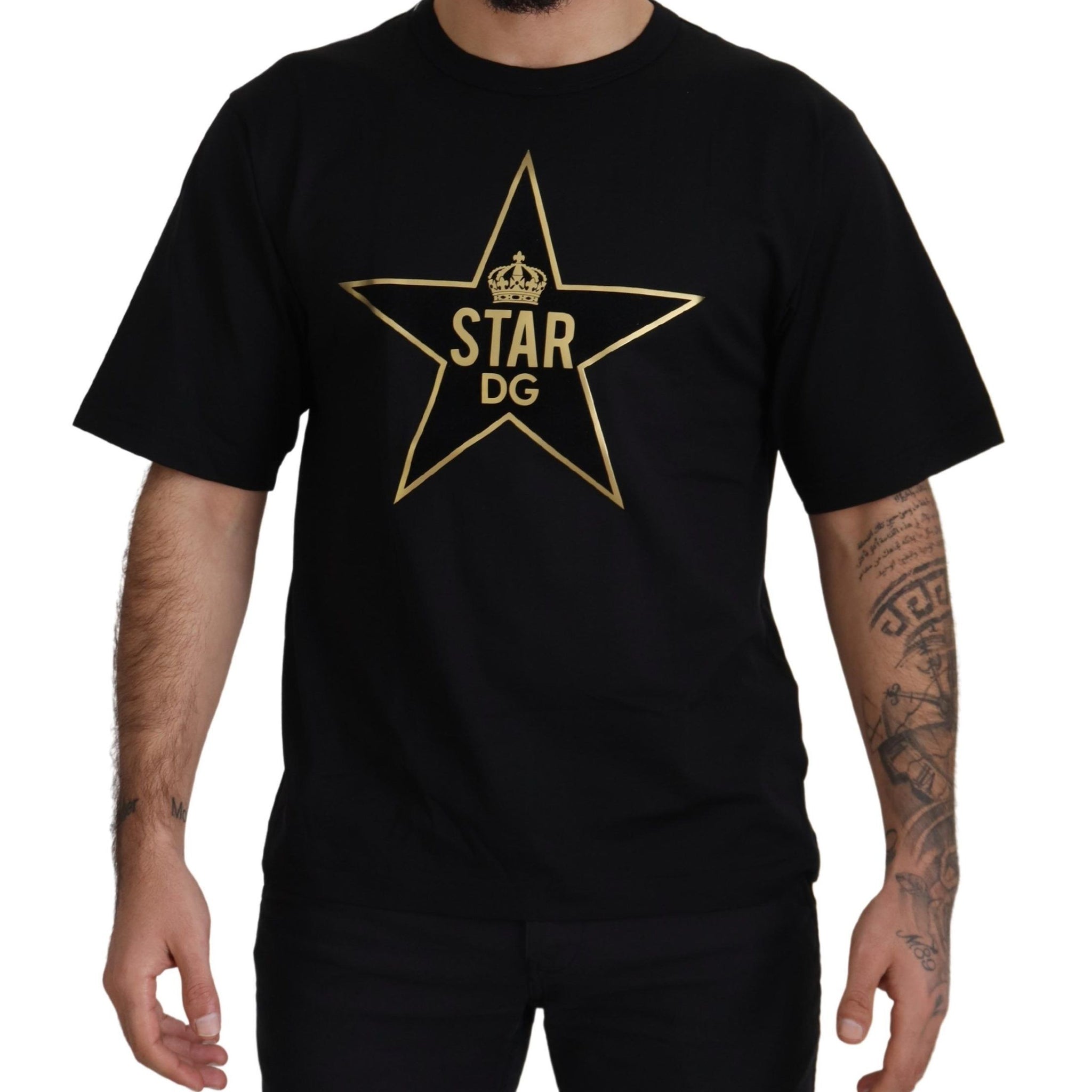 Black Gold STAR Crown DG Cotton Crewneck T-shirt
