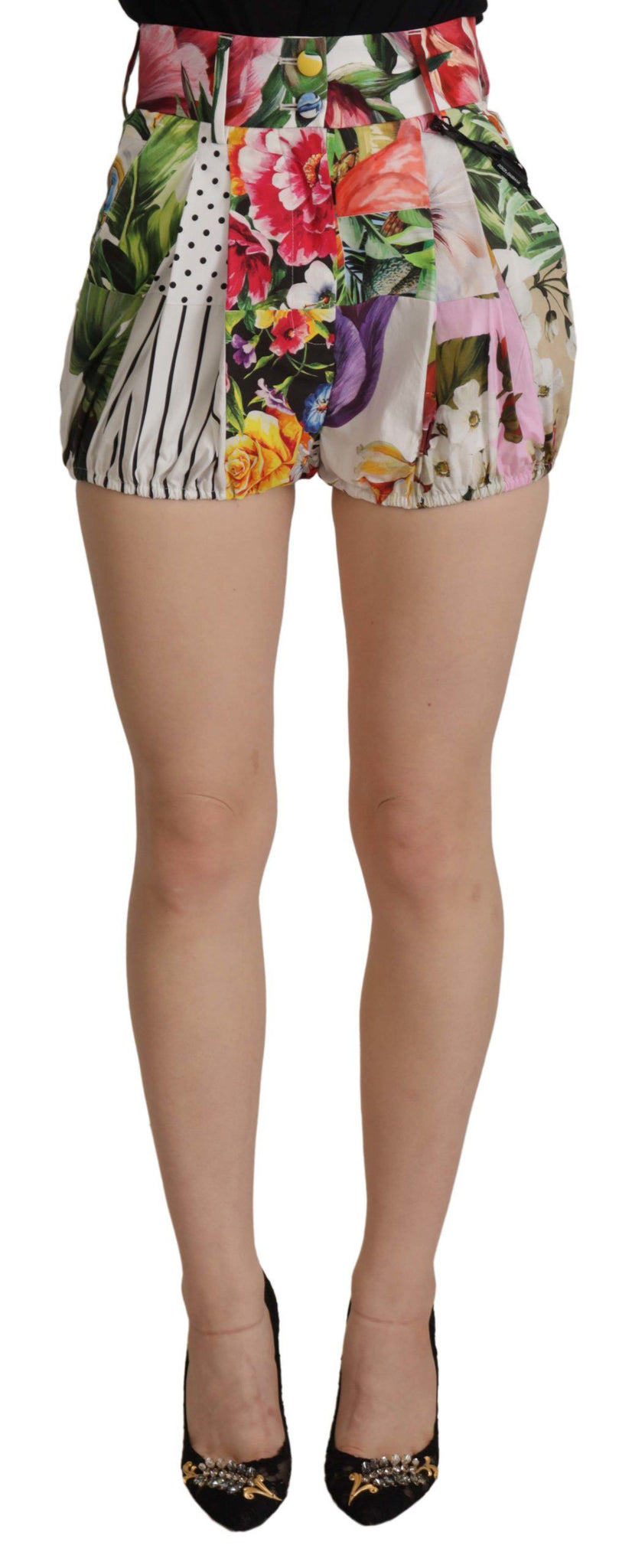 Multicolor High Waist Hot Pants Shorts