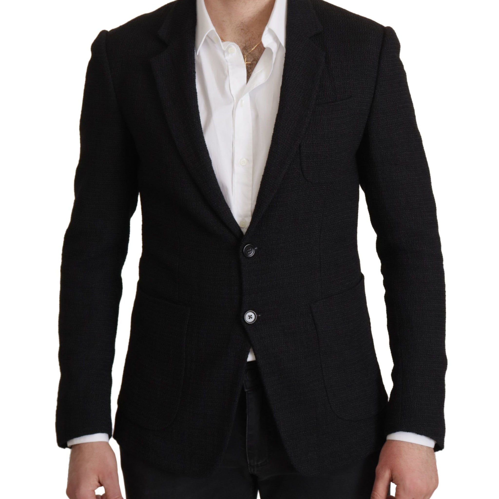 Black Single Breasted Coat Men Blazer