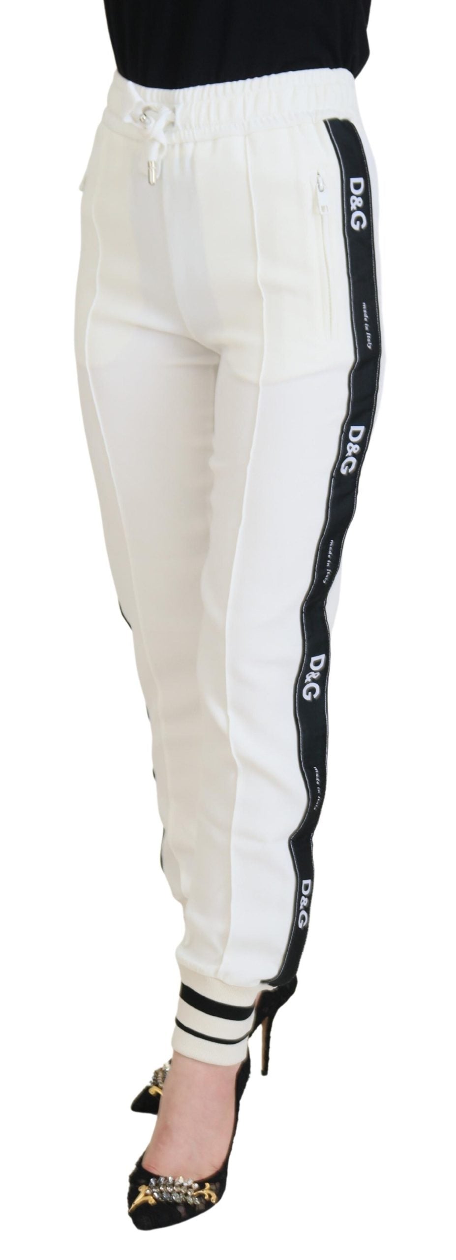 White DG Logo Sweatpants Pants