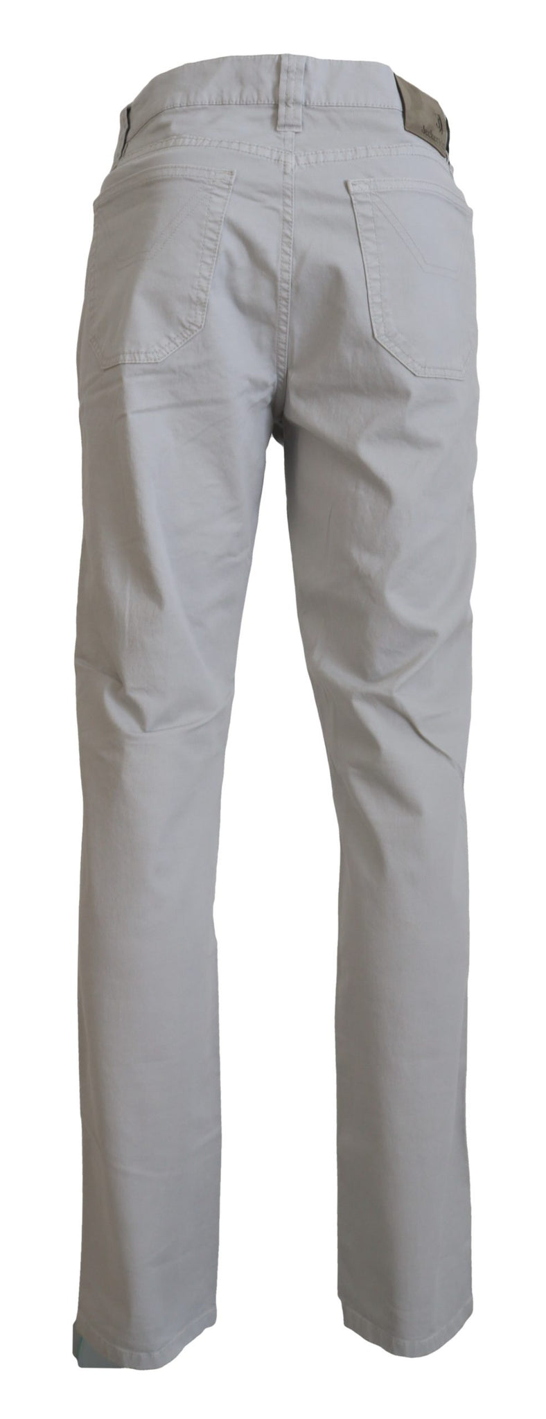 Gray Cotton Tapered Men Casual Pants
