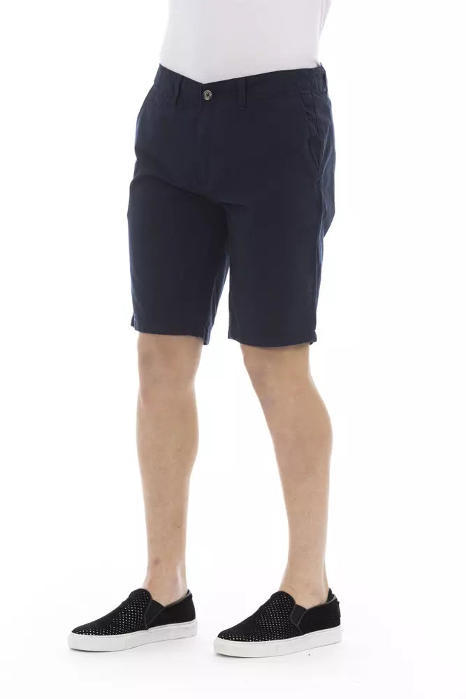 Blue Cotton Men's Bermuda Short