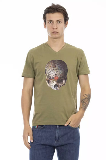 Green Cotton Men's T-Shirt