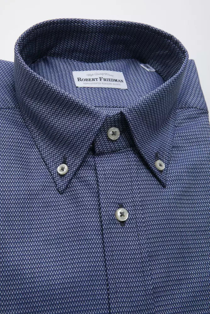 Blue Cotton Mens Shirt