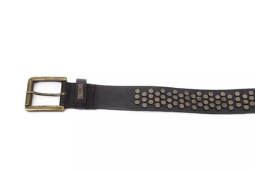 Black Cowhide Women Belt