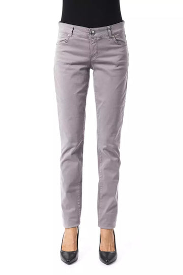 Gray Cotton Women Jeans