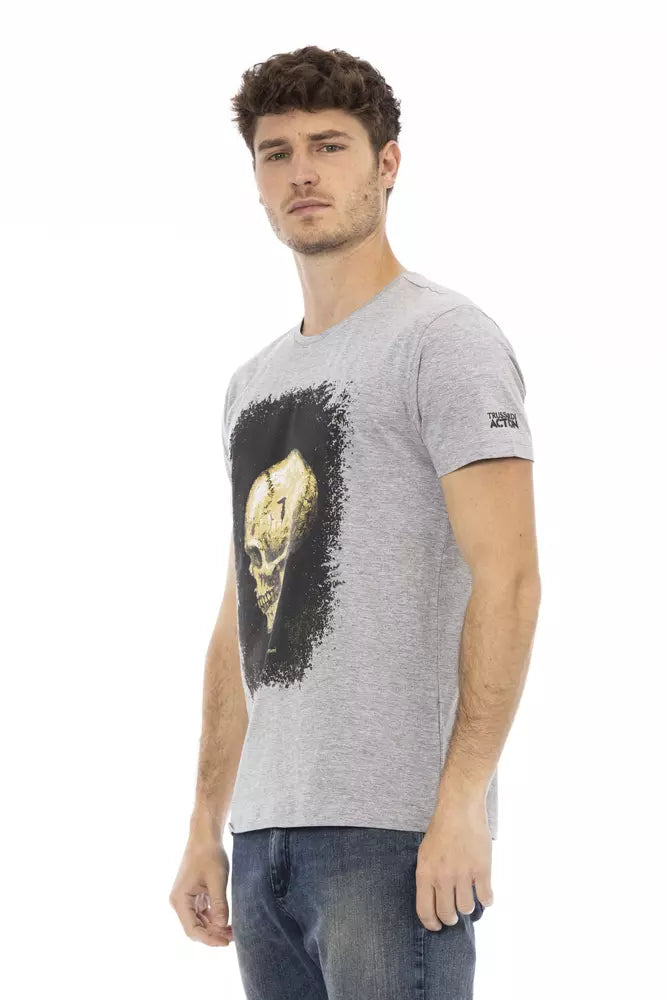 Gray Cotton Men's T-Shirt