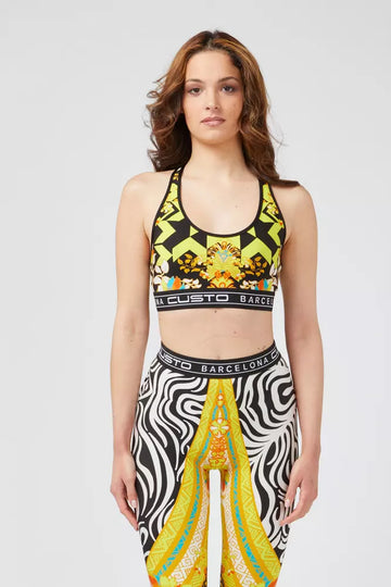 Yellow Polyamide Women Top