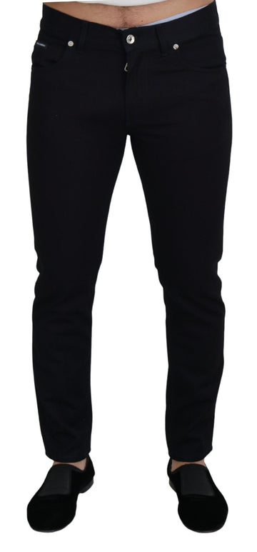 Black Cotton Skinny Casual Denim Jeans