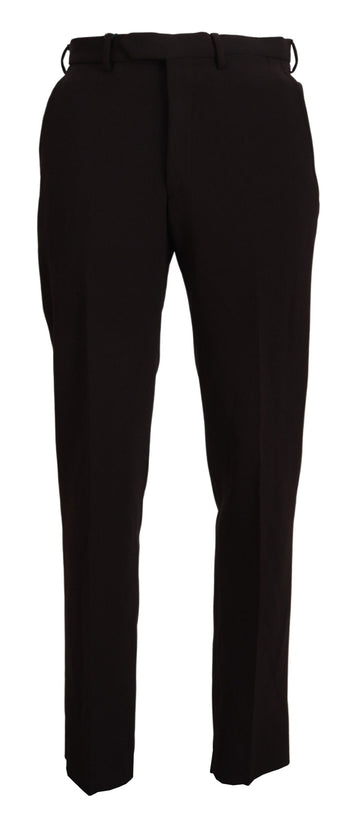Brown Straight Fit Formal Men Pants