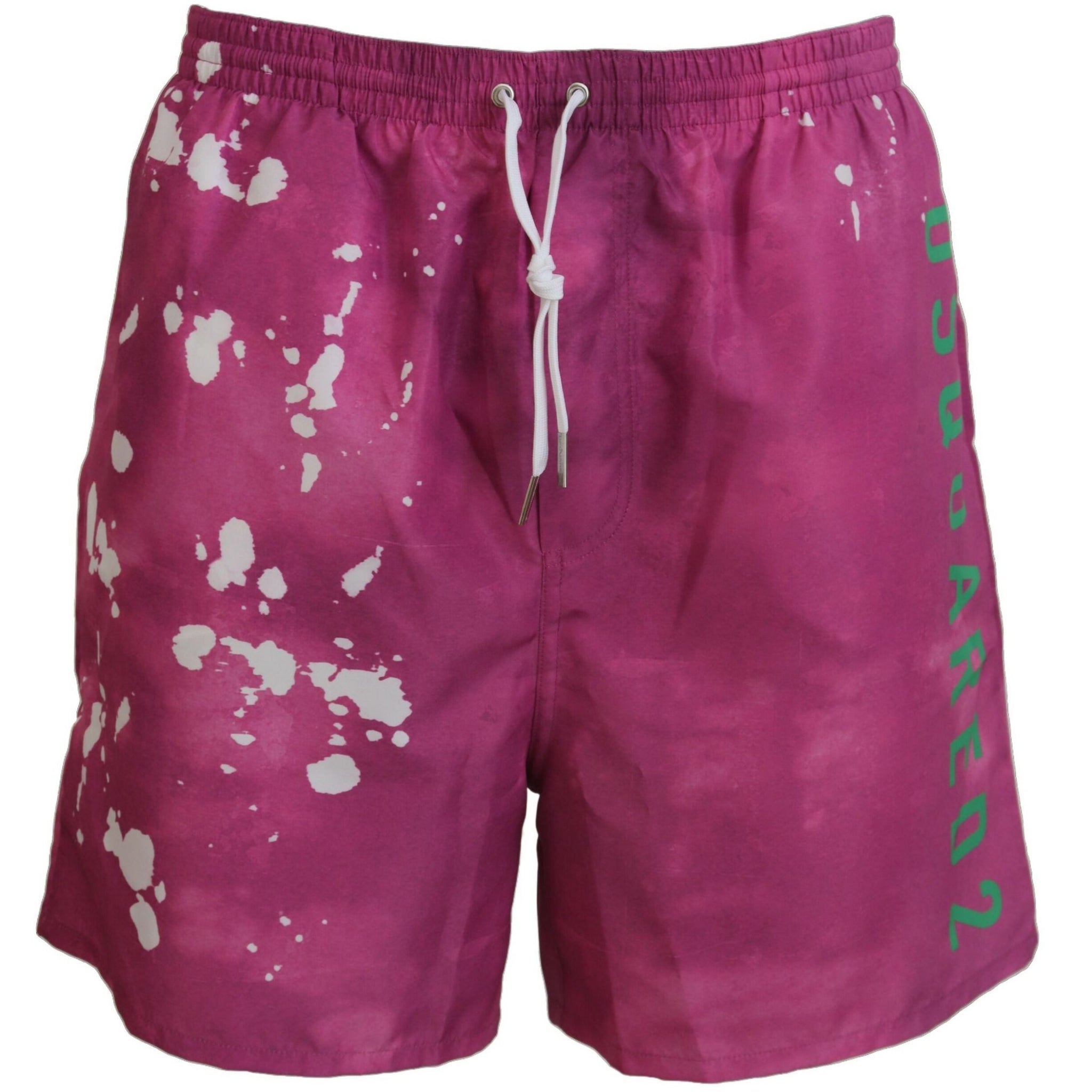Pink Tie Dye Logo Men Beachwear Shorts Swimwear