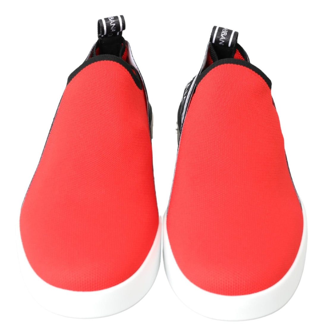 Red White Flat Sneakers Loafers Shoes