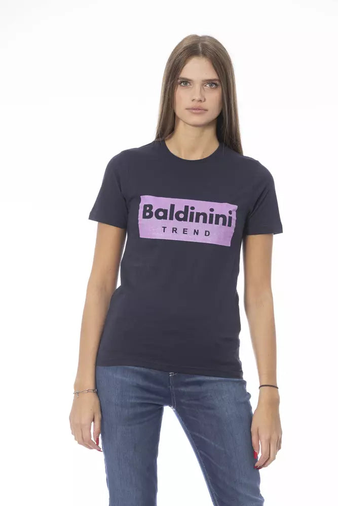 Blue Cotton Women Top