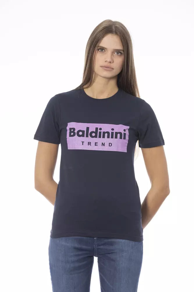 Blue Cotton Women Top