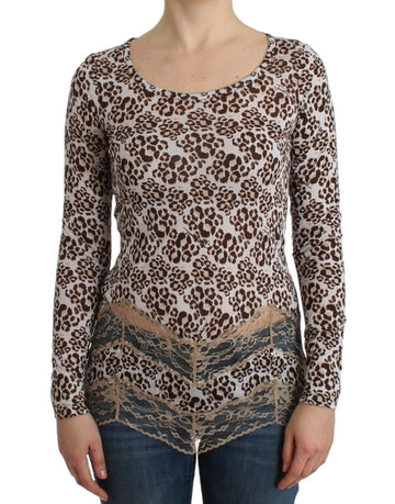 Brown longsleeved lace top