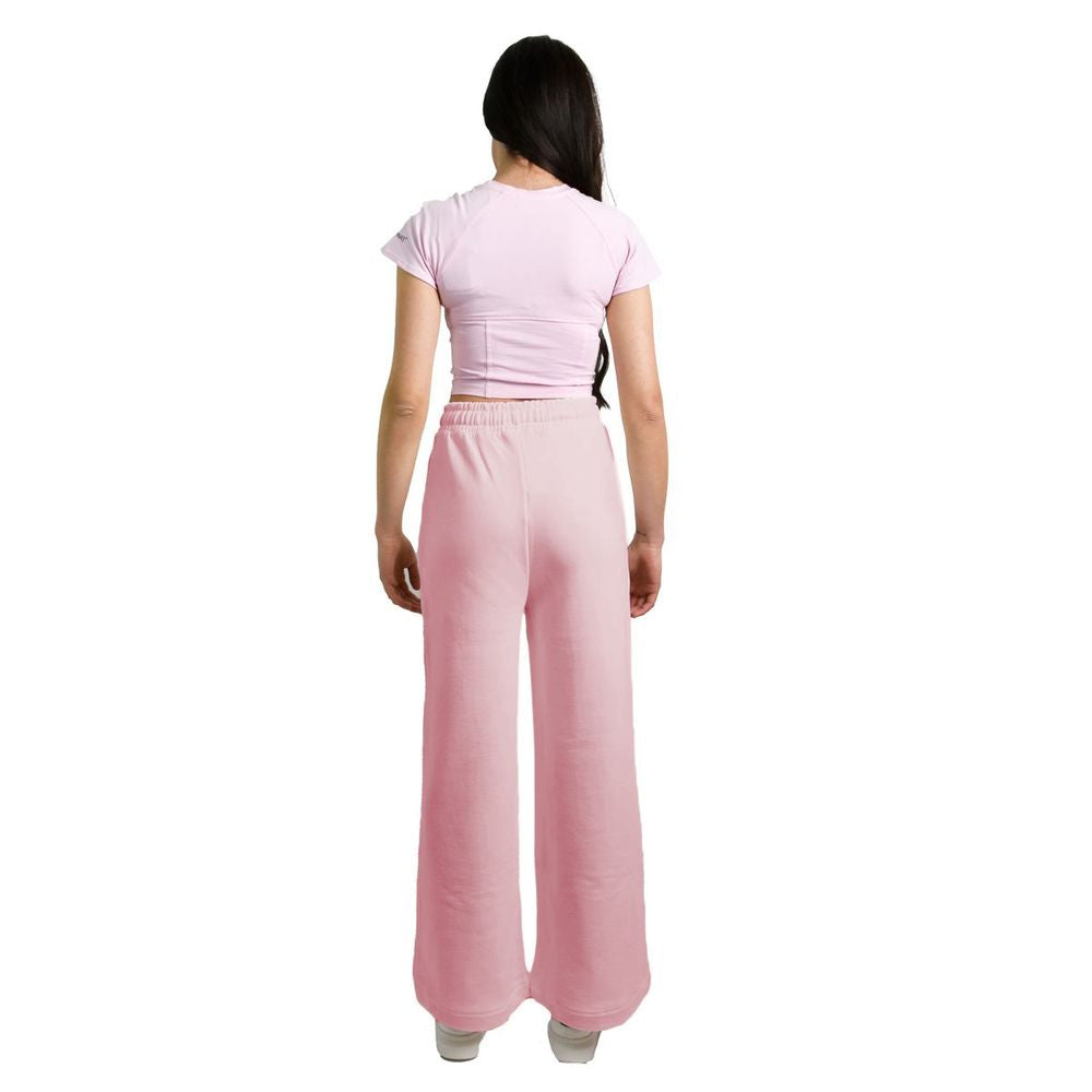 Pink Cotton Women Palazzo Pants