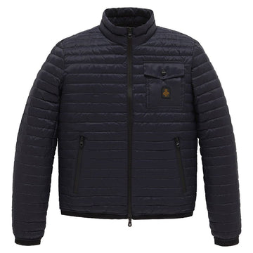 Blue Nylon Men Jacket