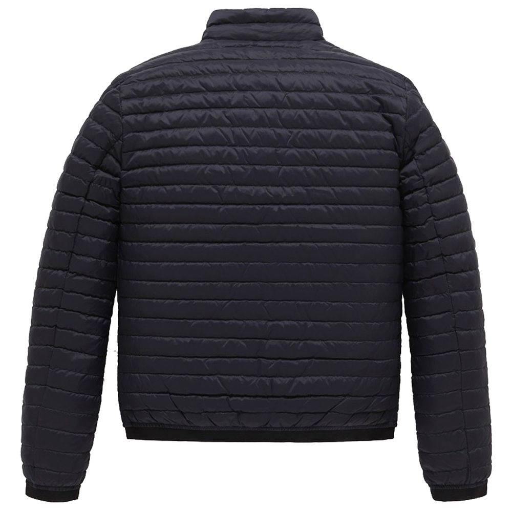 Blue Nylon Men Jacket