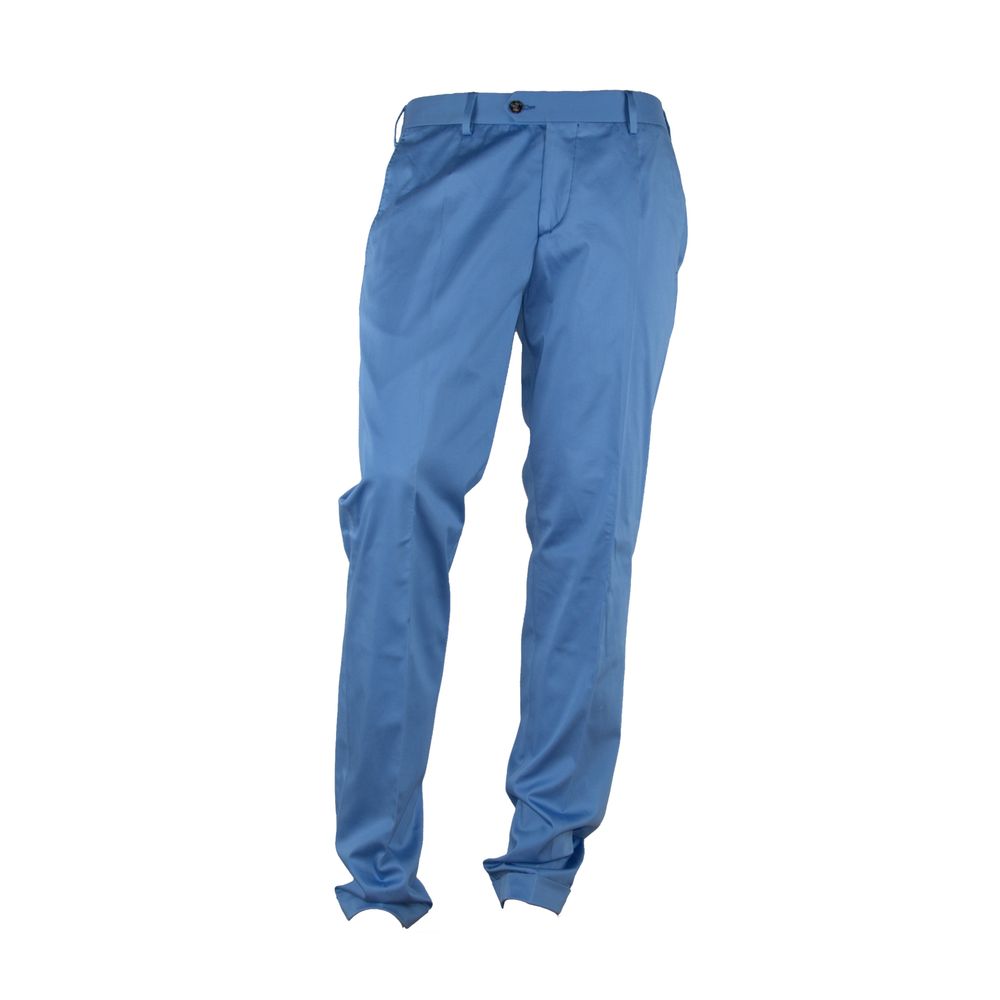 Blue Cotton Men's Pant