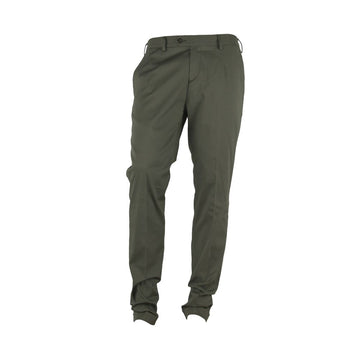 Green Cotton Men's Trouser