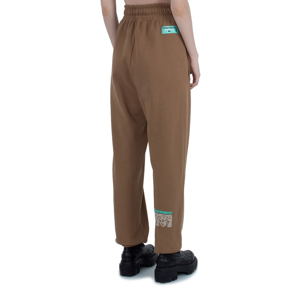 Brown Cotton Women Trousers