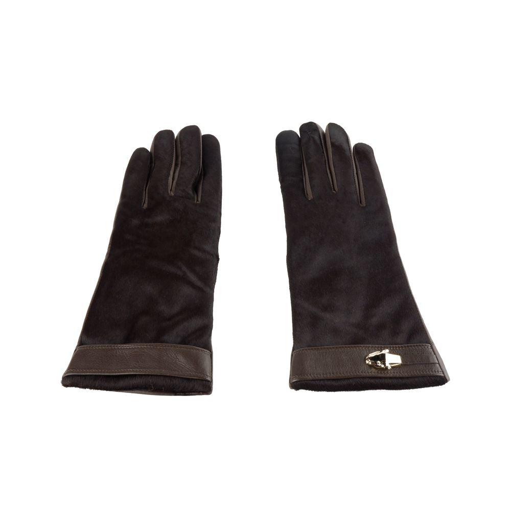 Brown Cowhide Women Glove