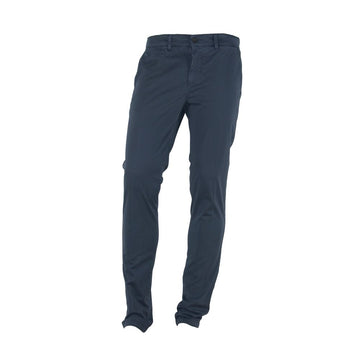 Blue Cotton Men Pant