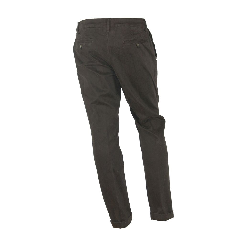 Brown Cotton Men's Pant