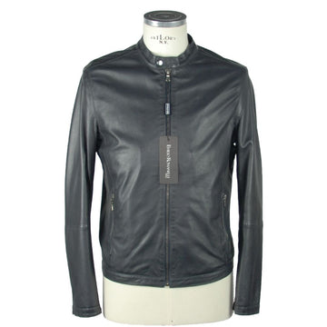 Blue Leather Men's Jacket