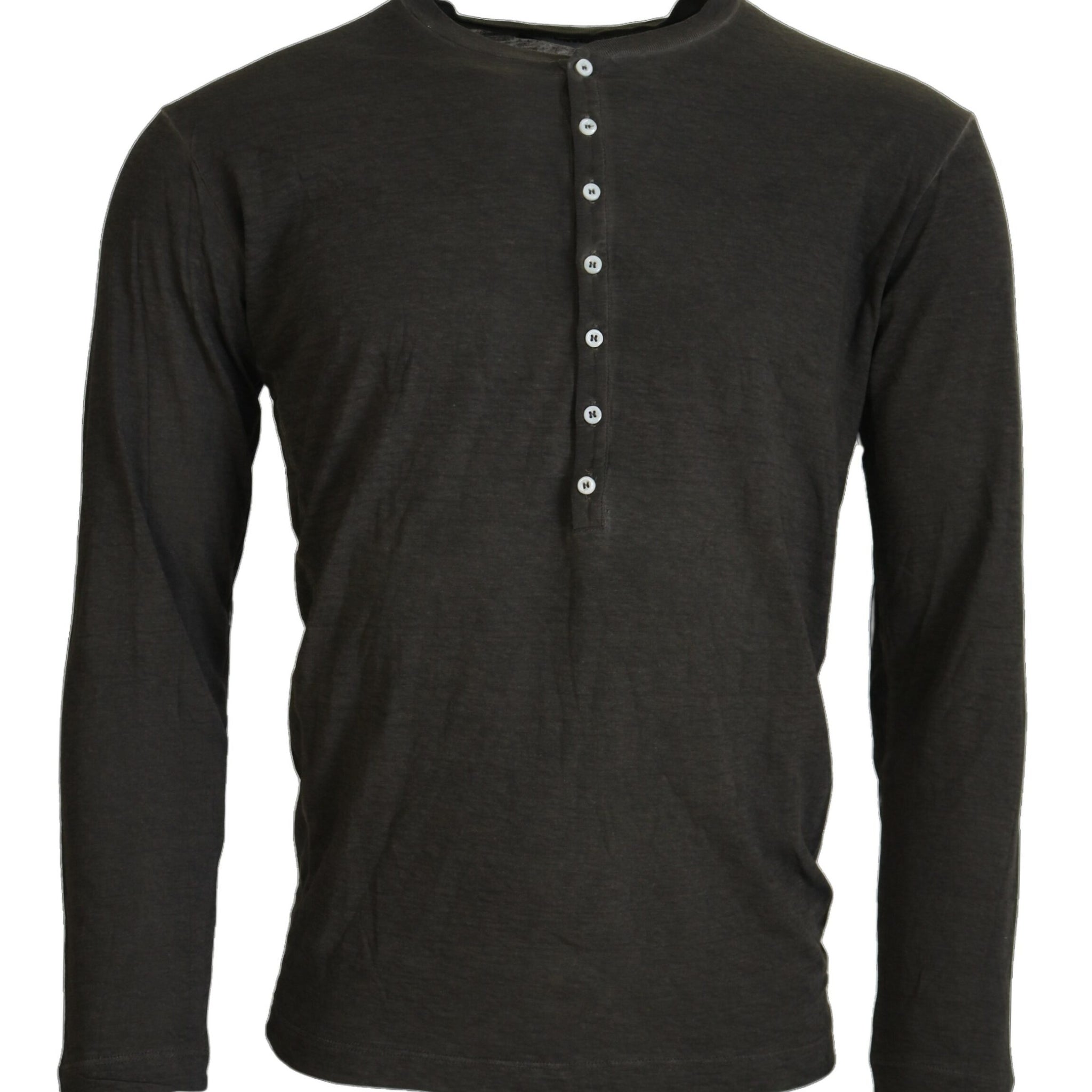 Gray Cotton Linen Long Sleeves Pullover Sweater