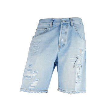 Blue Cotton Men's Bermuda Shorts