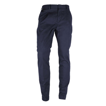 Blue Wool Men Trousers