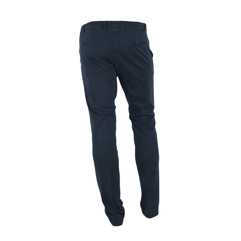 Blue Cotton Men's Trouser